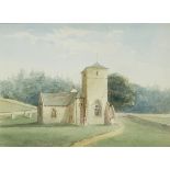 19th century school Watercolour drawing "Eastleach Turville", circa 1865-75, unsigned, 13.