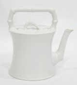 Chinese blanc de chine teapot with bamboo shaped handle, 19.