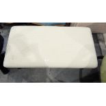 Rectangular upholstered stool