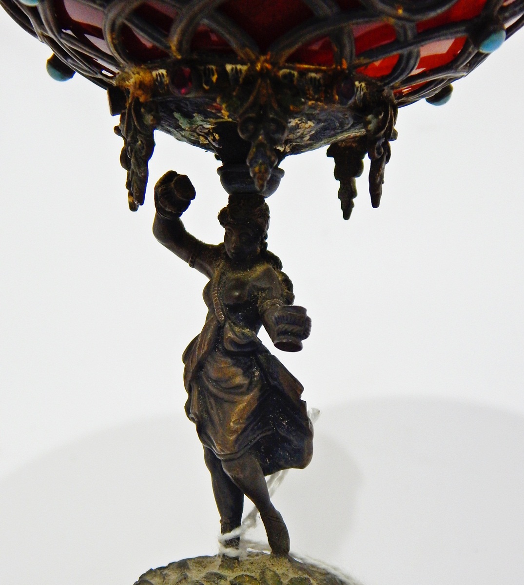 Late 19th century Historismus enamelled silver and agate bowl, - Image 3 of 5