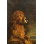 G Glen (early 20th century school) Oil on canvas "Sandy", portrait of a dog, signed lower right,