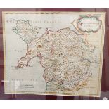 Robert Morden (circa 1695-1722) Engraved map of North Wales, hand-coloured,
