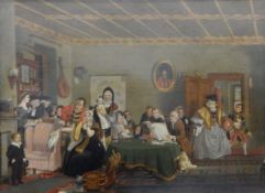 After Sir David Wilkie (Scottish, 1785-1841) Oil on board Interior scene, unsigned,