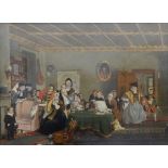After Sir David Wilkie (Scottish, 1785-1841) Oil on board Interior scene, unsigned,