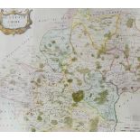 Map after Robert Morden of Hertfordshire, hand-coloured,