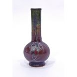 Art Nouveau-style studio specimen vase of ball and shaft design,