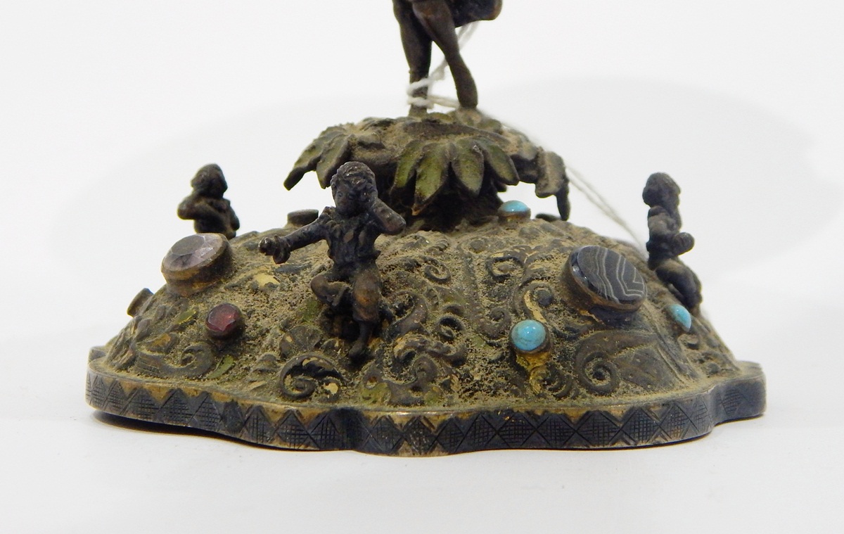 Late 19th century Historismus enamelled silver and agate bowl, - Image 2 of 5