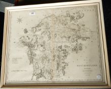 John Cary Engraved map of Westmoreland, circa 1800,