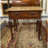 19th century oak side table/lowboy fitted a drawer to frieze and on cabriole-shaped supports with