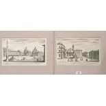 Pair of reproduction engravings, late 18th/early 19th century-style,