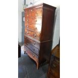 Georgian mahogany tallboy chest,