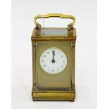 Brass carriage clock,