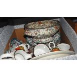 Royal Worcester 'Evesham' souffle dish, ramekins, Denby 'Greenwheat' jug, soup dishes,