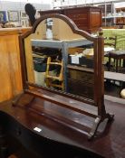 Mahogany swing-framed toilet mirror,