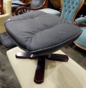 Pair of leather upholstered footstools (2)