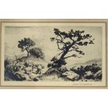 After Joseph Kirkpatrick Engravings Mountain scene with cattle and a harvest field,