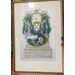 Framed print after Joseph Tilley, National United Order of Free Gardening,