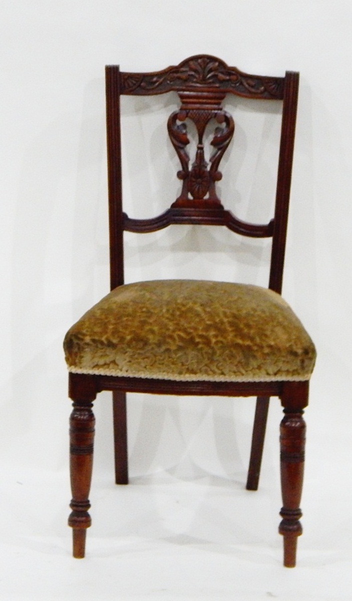 Edwardian mahogany-framed dining chair