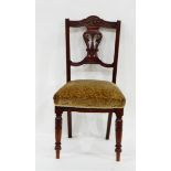 Edwardian mahogany-framed dining chair