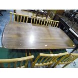 Ercol refectory-style dining table,