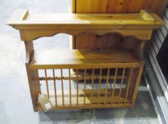 Pine wall-mounted plate-rack,