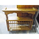 Pine wall-mounted plate-rack,