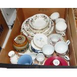 Assorted Wedgwood pin dishes, Wedgwood 'Hathaway Rose' meat plates, side plates, bowls, teacups,
