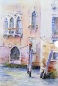 Christine Smith (20th century school) Watercolour drawing "Hidden Corners of Venice",