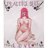 CHARLOTTE SATURLEY Practice Self Love Pen and ink