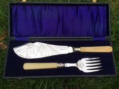 CLARE COOKE of Sunshine & Daisychains Stamped silver-plated boxed vintage servers