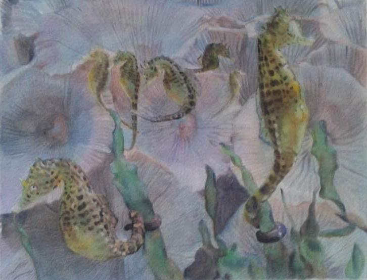EMMA STEVENSON The Male Seahorse Gives Birth Painting