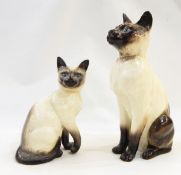 Large Beswick Siamese cat, no.2139, 35cm high and another Beswick Siamese cat, no.