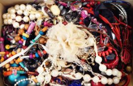 Large quantity of costume jewellery including faux pearls, etc.