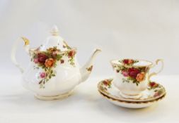 Royal Albert 'Old Country Roses' part tea service and cake stand