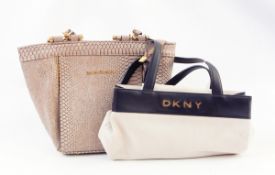 Four DKNY various bags, a Michael Kors bag,