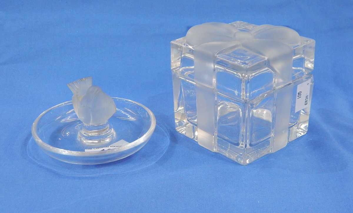 Lalique style pin dish,