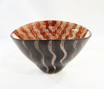 Kosta Boda bowl, tonga pattern by Monica Backstrom, 24.5cm ( not 40.