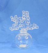 Lalique scent bottle, the stopper formed a lily of the valley, in original box,