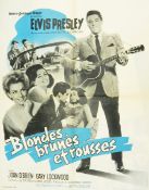 Quantity of 20th century French movie posters to include 'Blondes, Brunes et Rousses',