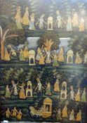 Scenes from The Ramayama painting on fabric,