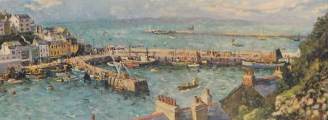 After Ernest Knight (20th century school) Colour print Brixham Harbour, Devon,