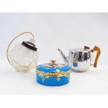 Mixed lot to include a Noritake circular lidded pot with geometric decoration,