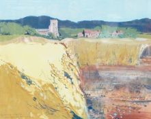 Barbara Hilliam (20th century school) Gouache "Waybourne, Norfolk",