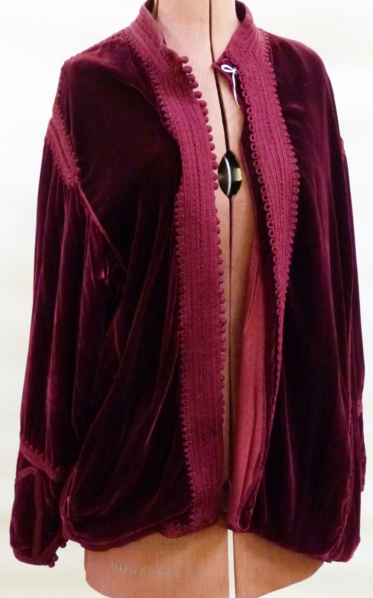 1960's Eastern style kaftan-style jacket with braid detail and buttons,