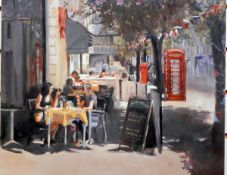 Milli (20th century school) Oil on canvas Cheltenham Montpellier street scene, signed lower right,