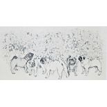 Eleanor Scarfe (20th century school) Limited edition print Pugs, No.