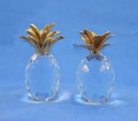 Two Swarovski pineapples, 6.