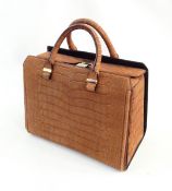 Victoria Beckham signature bag - matt tobacco alligator trimmed with calf leather,