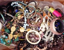 Large quantity of costume jewellery including necklaces, bangles, bracelets, etc.