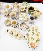 Quantity of Honiton pottery and Poole pottery to include vases, cruet set, dishes, etc.